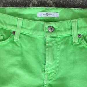 Neon Green 7 Sevens shorts size 28
